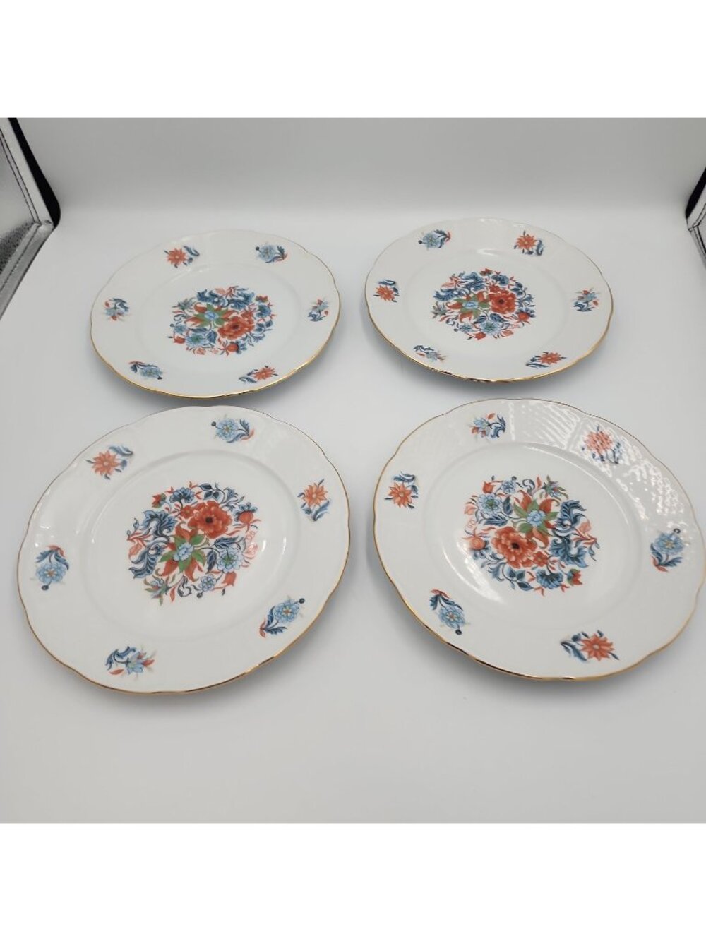 Vintage Europa Imar Salad Plates Set Of 4 7.5" Made In Czechoslovakia